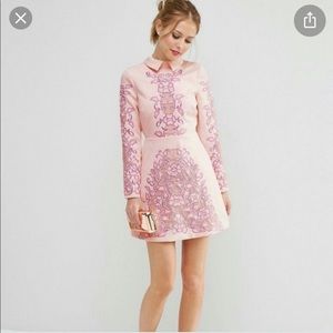 ASOS SALON Cutwork Scallop Back Aline Mini